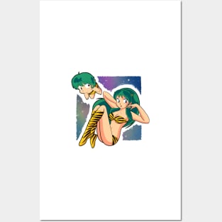 Ten and Lum (Urusei Yatsura) design Posters and Art